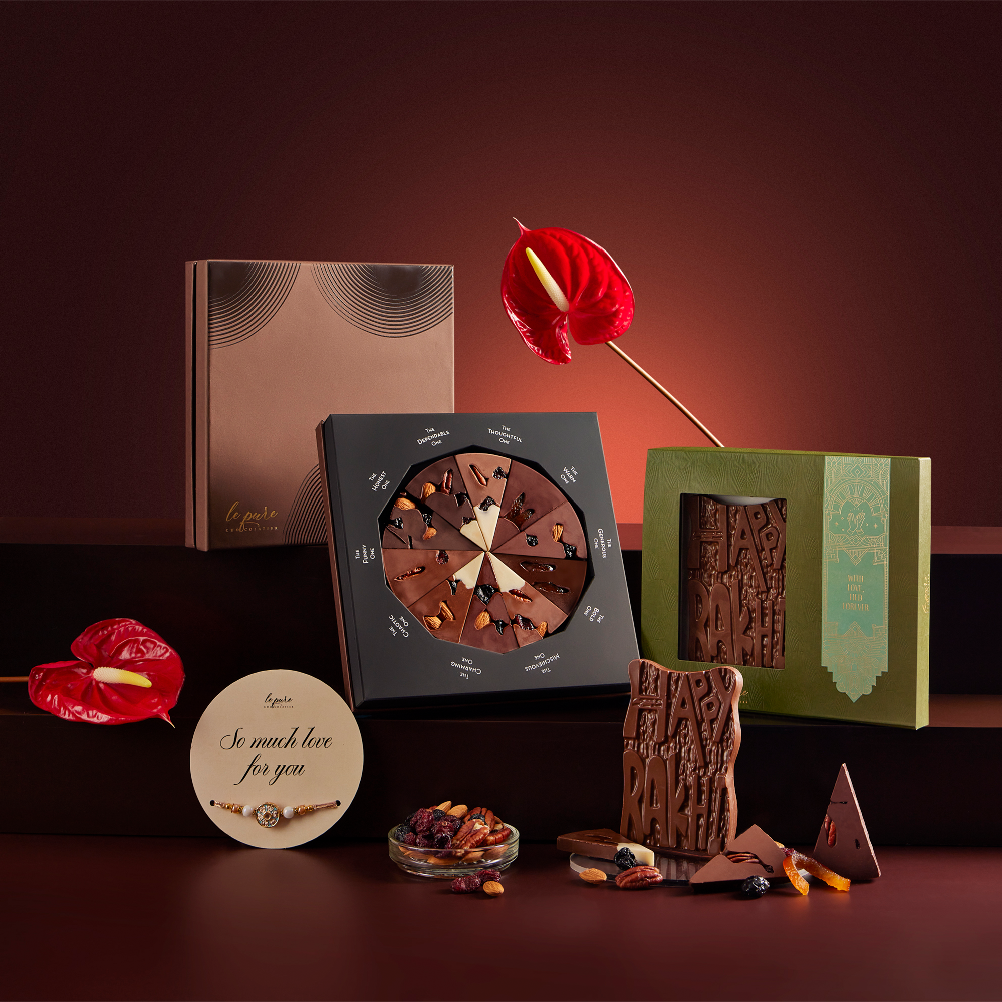Rakhi bar and Chocolate Wheel combo