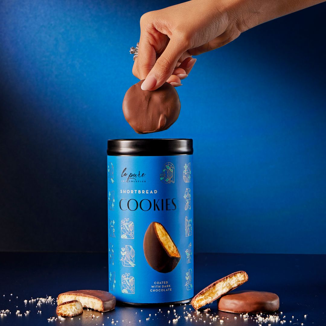 Dark Chocolate Coated Shortbread Cookies