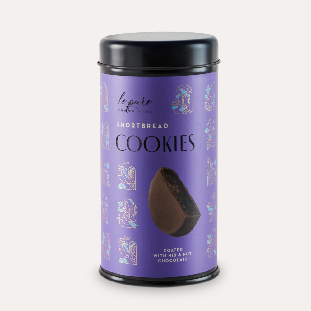 Chocolate Coated Shortbread Cookies with Nuts
