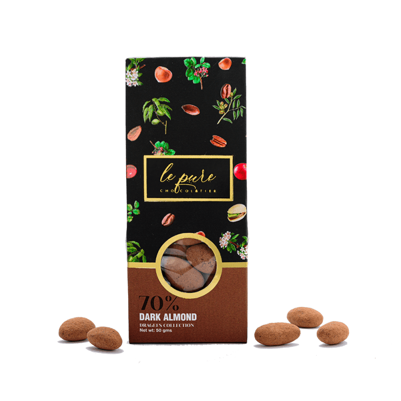 Buy Dark Almond Dragees - Exquisite Chocolates Online | LePure