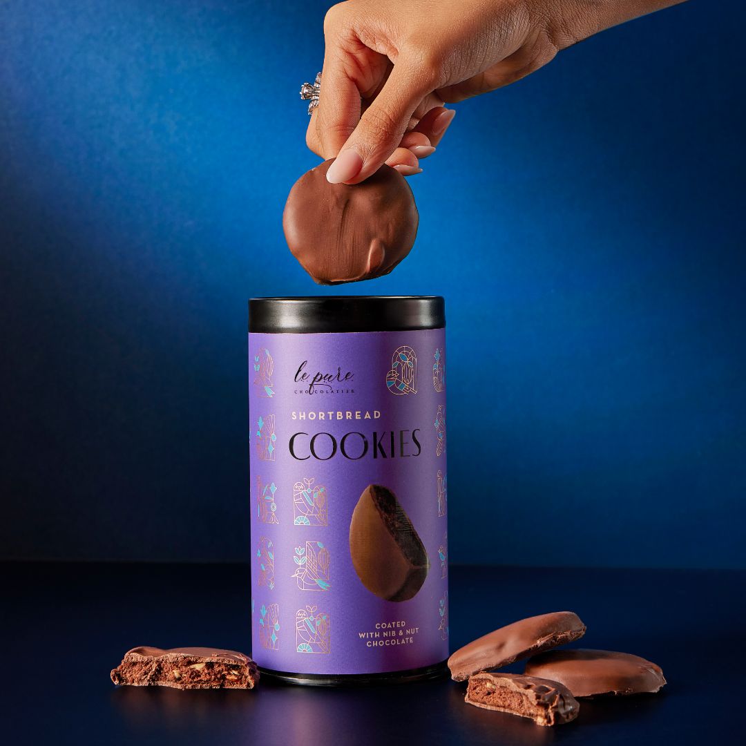 Chocolate Coated Shortbread Cookies with Nuts