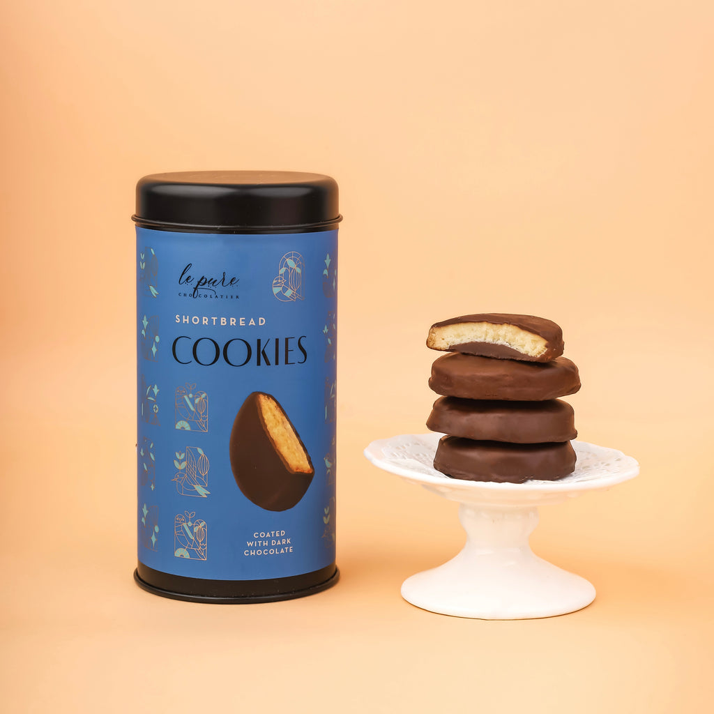 Buy Premium 70% Dark Chocolate Shortbread Cookies Online | LePure.in