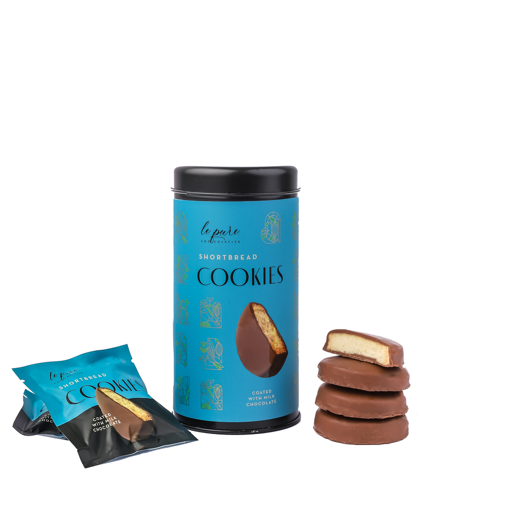 Shop Premium Milk Chocolate Coated Shortbread Cookies Online | LePure.in