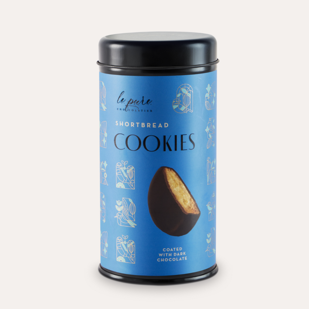 Dark Chocolate Coated Shortbread Cookies