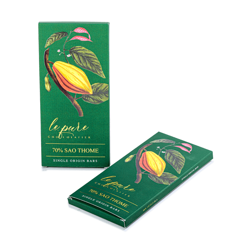 Buy 70% Sao Thome Single-Origin Chocolate Bar Online - LePure