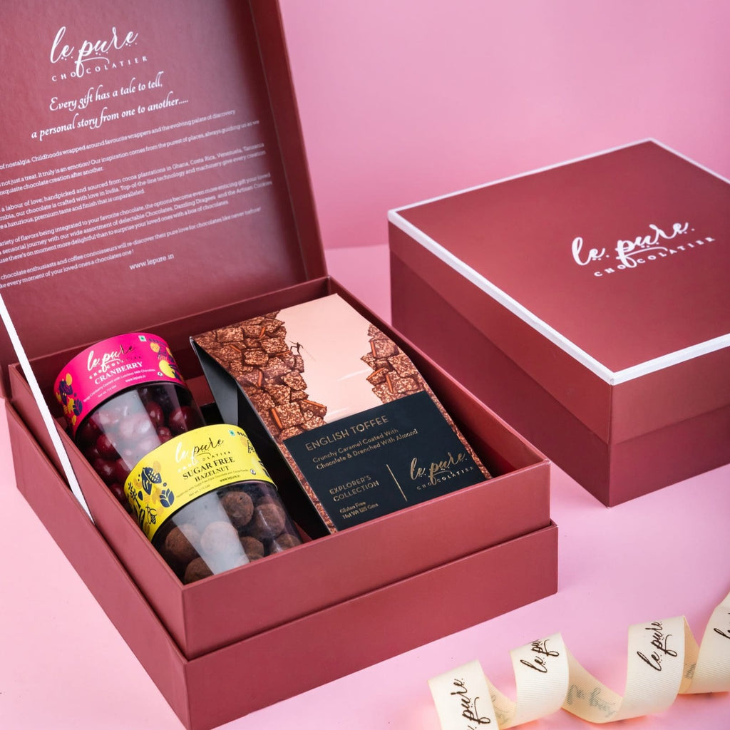 Customizable Three-in-One Chocolate Hamper for Gifting | Le Pure